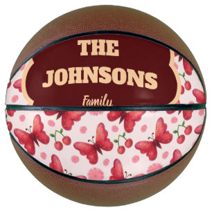 Personalised Floral Family name design Basketball
