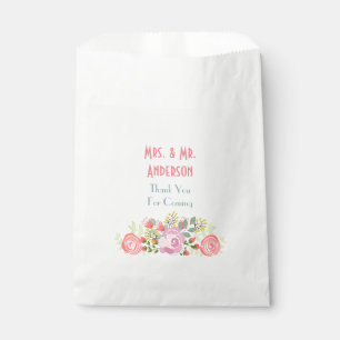 Personalised floral favour bags