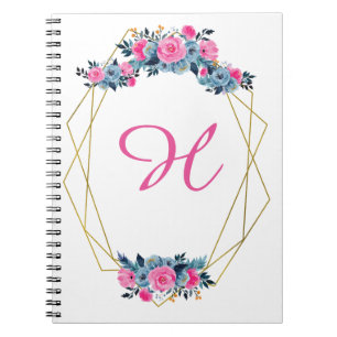Personalised Floral Frame Notebook