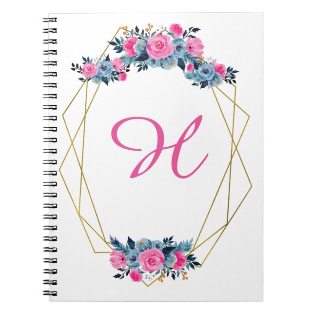 Personalised Floral Frame Notebook (Front)