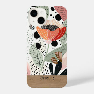 Personalised floral graphic phone case