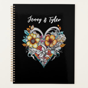 Personalised Floral Heart Romantic Planner