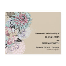 Personalised - Floral Illustration Save The Date