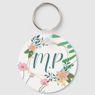 Personalised Floral Keychain