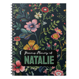 Personalised Floral Memory  Notebook