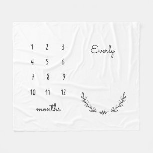 Personalised Floral Milestone Blanket