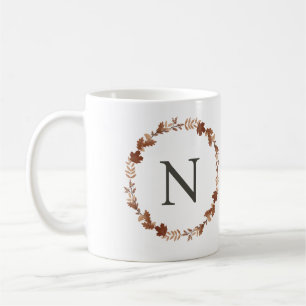 Personalised Floral Monogram Coffee Mug