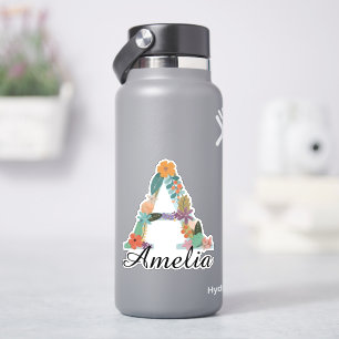Personalised Floral Monogram Custom Name Botanical