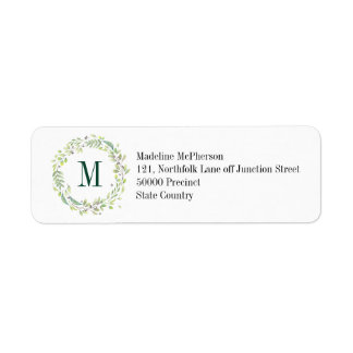 Personalised Floral Monogram Summer Foliage