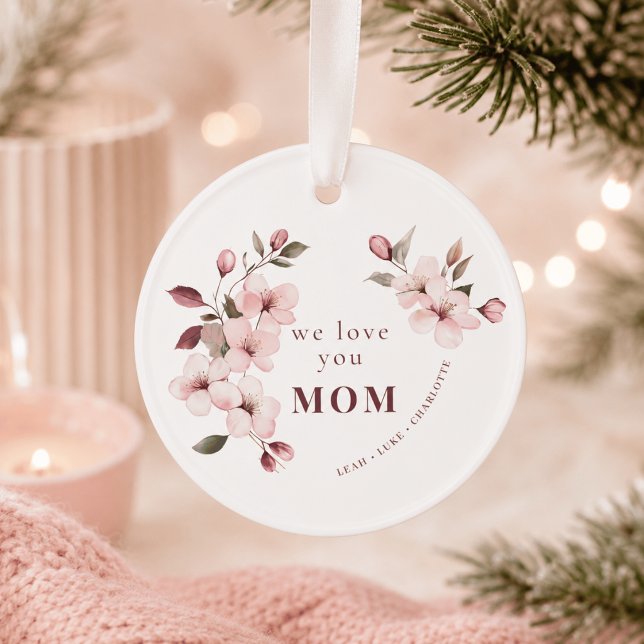 Personalised Floral Mothers Day Gift Ornament (Creator Uploaded)