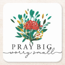 Personalised Floral Motivational Paper Coaster