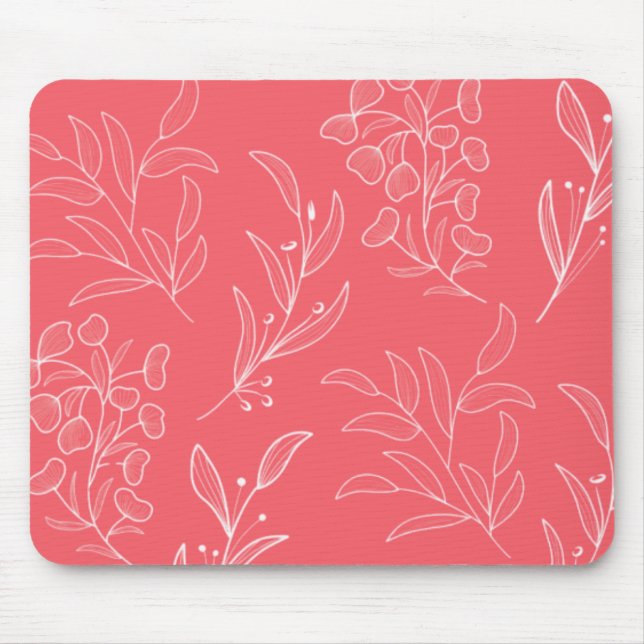 Personalised Floral  Mouse Pad (Front)