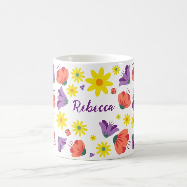 Personalised Floral Mug (Center)