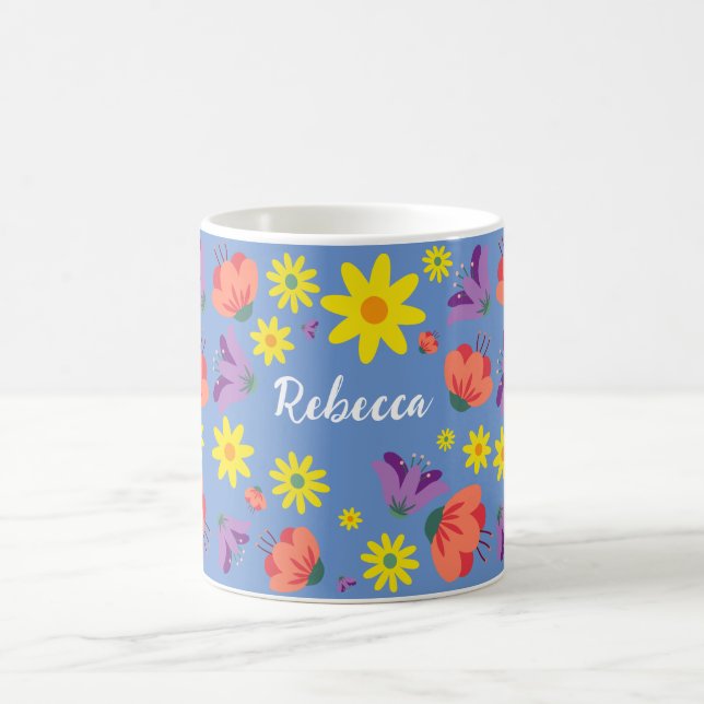 Personalised Floral Mug (Center)