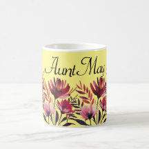 Personalised Floral Mug - Customisable Flower Mug