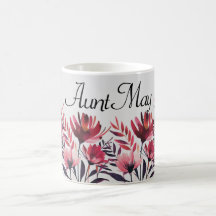 Personalised Floral Mug - Customisable Flower Mug