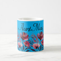 Personalised Floral Mug - Customisable Flower Mug