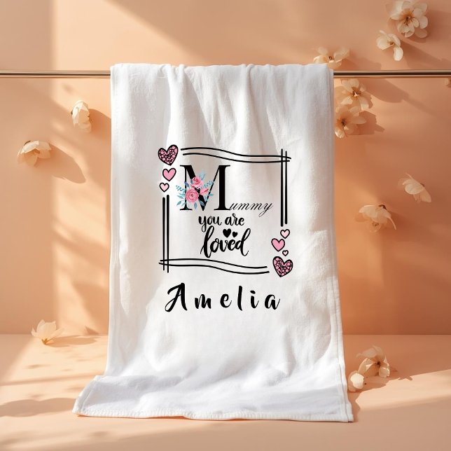 Personalised Floral Mummy Bath Towel (Creator Uploaded)