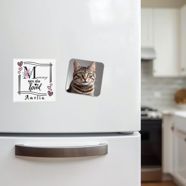 Personalised Floral Mummy Magnet (Creator Uploaded)