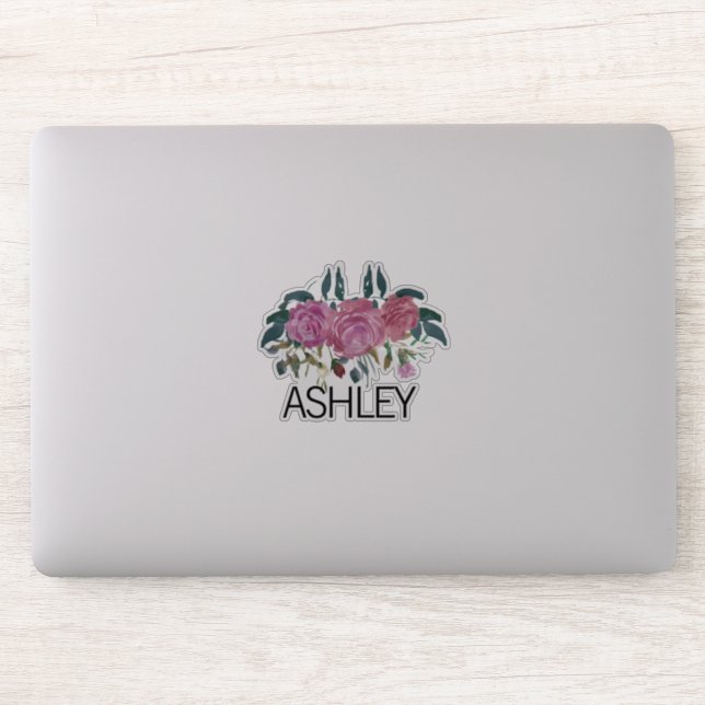 Personalised Floral Name Laptop (Computer)