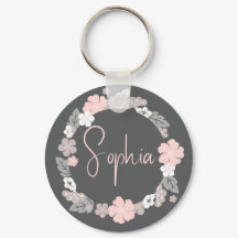 Personalised Floral Name Pink
