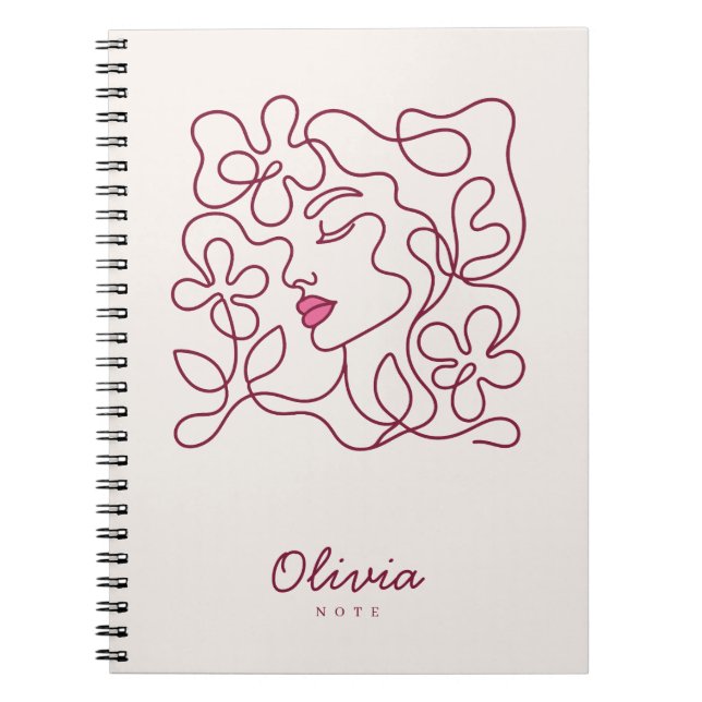 Personalised Floral Notebook | Custom Name (Front)