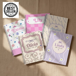 Personalised Floral Notebook girls