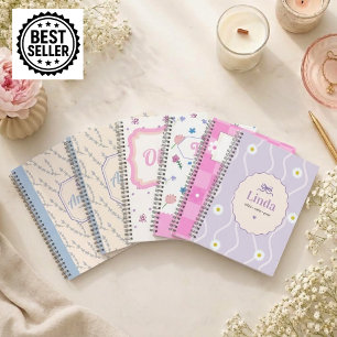 Personalised Floral Notebook girls