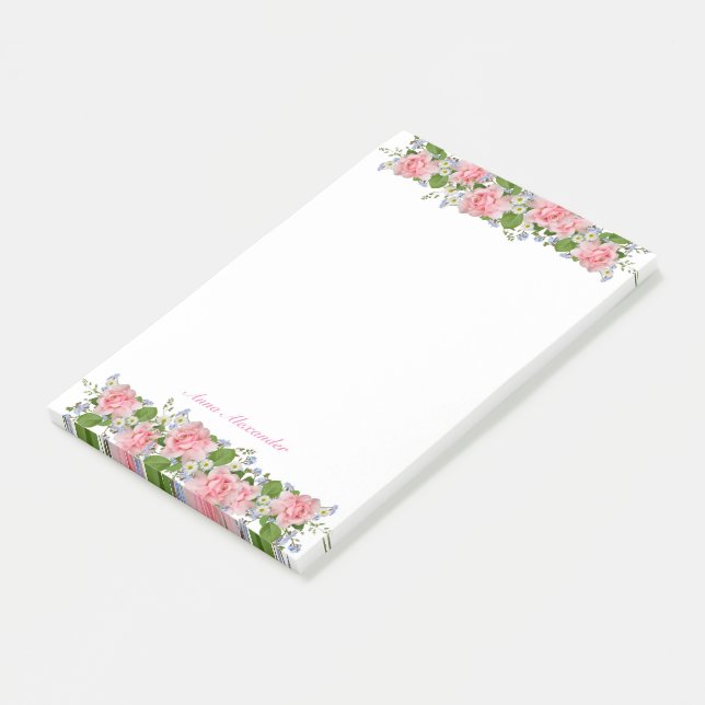 Personalised Floral Notes (Angled)