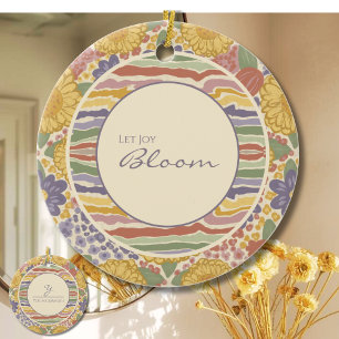 Personalised Floral Ornament - Let Joy Bloom