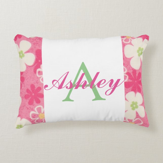 Personalised Floral Pattern Decorative Cushion (Front)
