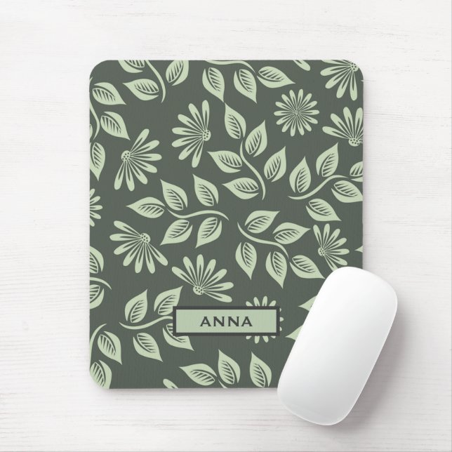 Personalised Floral Pattern Mousepad (With Mouse)