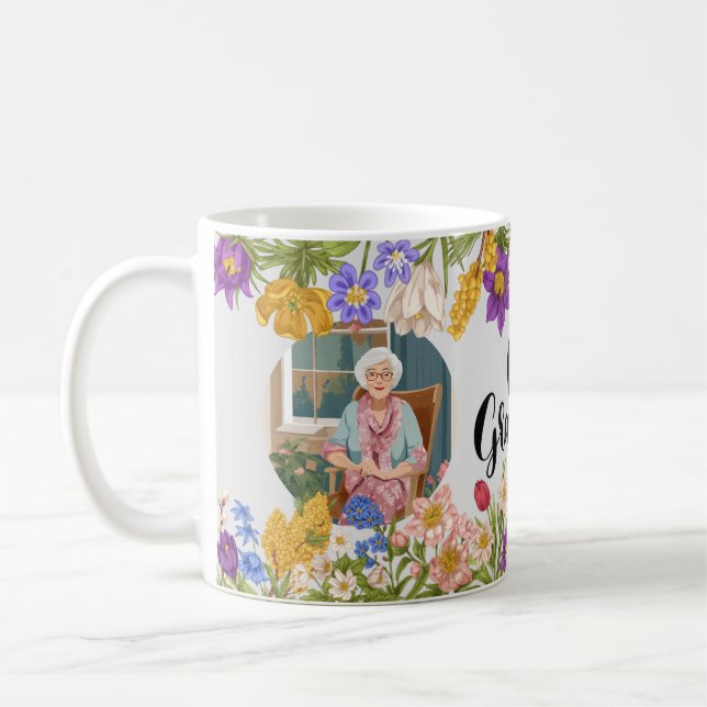 Personalised Floral Photo Collage Mug Gift (Left)