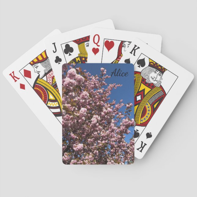 Personalised Floral Playing Cards (Back)