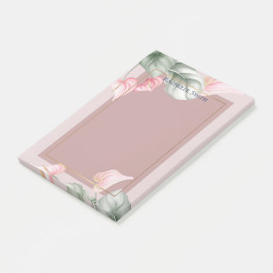 Personalised Floral Post-it Notes