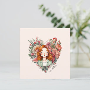 Personalised Floral Pretty Lady