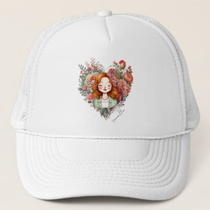 Personalised Floral Pretty Lady Trucker Hat