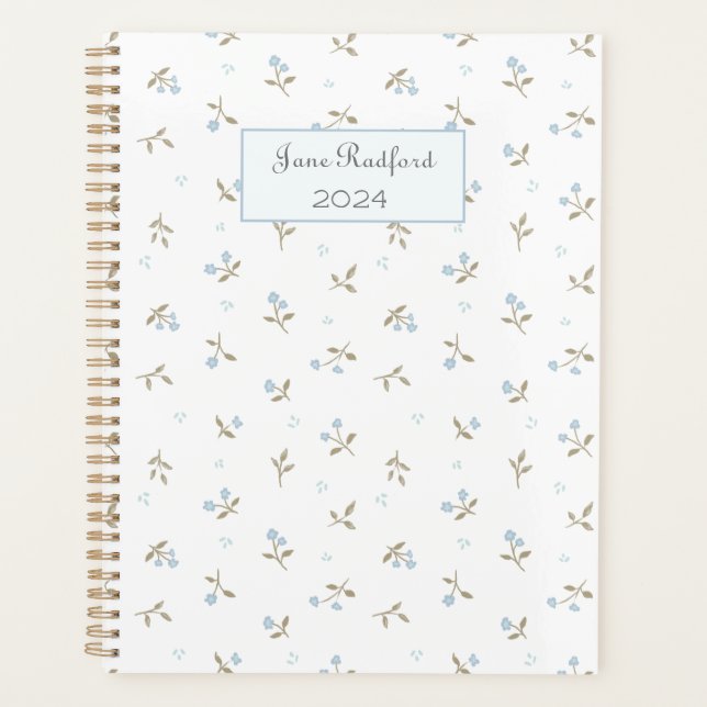 Personalised Floral Print Planner (Front)