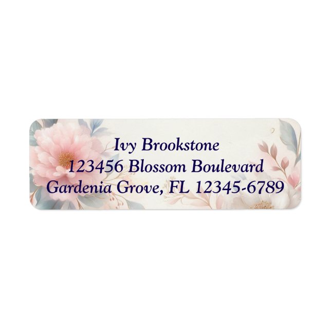 Personalised Floral Return Address Labels (Front)