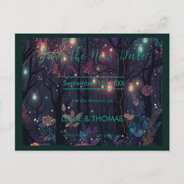 Personalised Floral Spray Fantasy Art Postcard (Front)