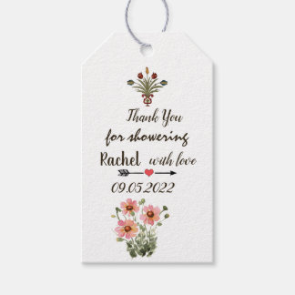 Personalised floral Thank You Tags Printable 