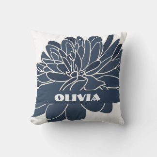 Personalised Floral Throw Pillow