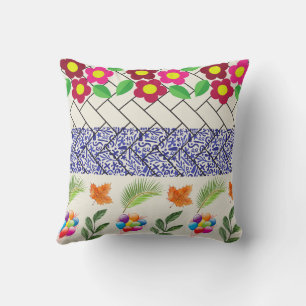 Personalised Floral Throw Pillow, Customise pillow