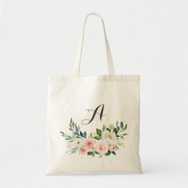 personalised Floral  Tote Bag Bridesmaid (Front)