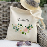 personalised Floral Tote Bag Bridesmaid<br><div class="desc">Check out over 200 popular styles of wedding tote bags from the "Wedding Tote Bags" collection of our shop! Click “Edit Design” will allow you to customise further. You can change the font size, font colour and more! wedding tote bags, tote bags wedding, floral tote bags, rustic floral, rustic tote...</div>