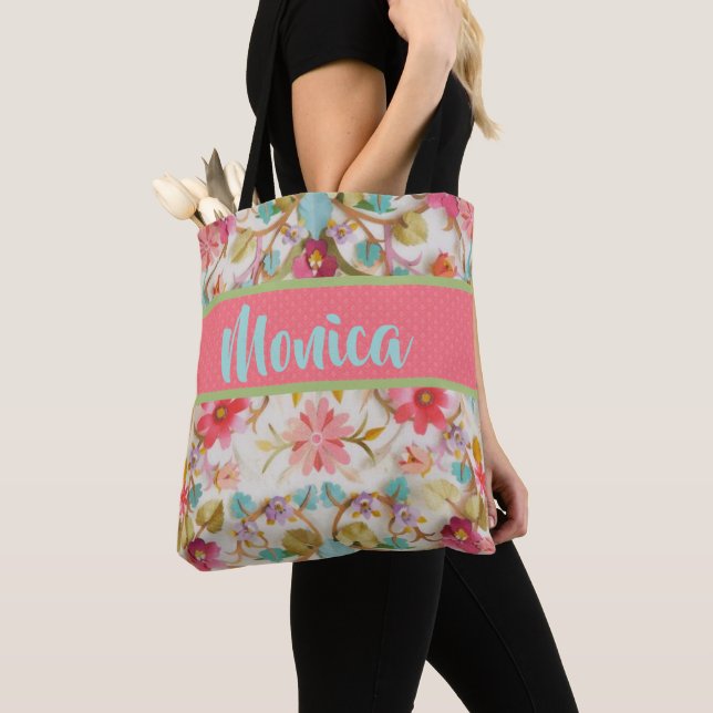 Personalised Floral Tote Design (Close Up)