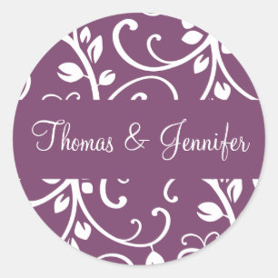 Personalised Floral Vine Envelope Sticker Seal