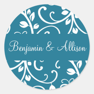 Personalised Floral Vine Envelope Sticker Seal