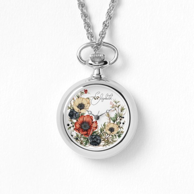 Personalised Floral Watch (Front)