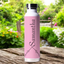 Personalised Floral Water Bottle